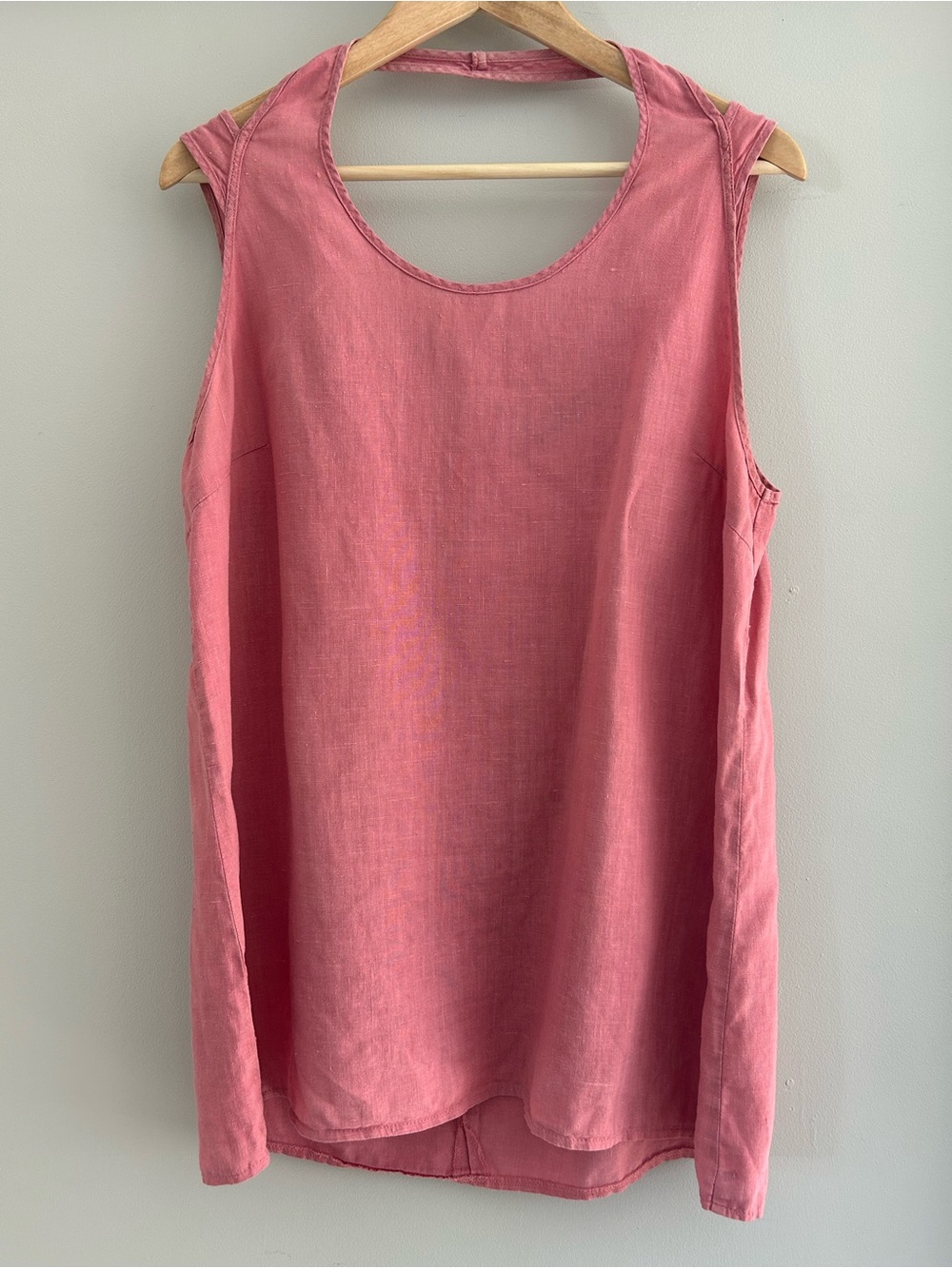 Vintage Linen Relaxed Sleeveless Top Extra Large